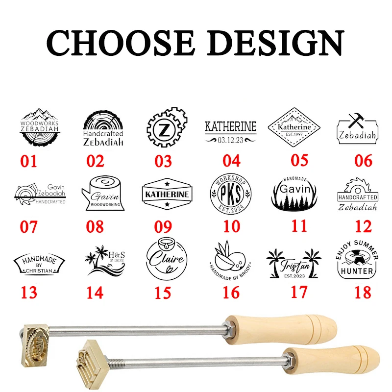 Custom LOGO DIY Branding Iron Stamp Leather Wood Cake Private Customized Brass Branding Iron Seals Wedding Party Christmas Gifts