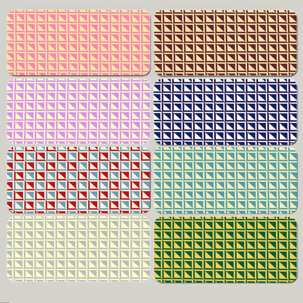 Vibrant Geometric Cozy Colorful Checkered Pattern Mouse Pad Large Gaming Mousepad with Thick Stitched Edge Non-Slip Desk Mat