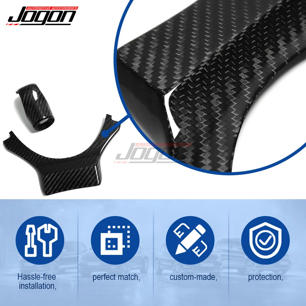 For Lexus IS NX RC RCF CT200h IS300 IS350 NX200 NX300h RC200 RC300h F Sport Carbon Fiber Car Interior Steering Wheel Trim Cover