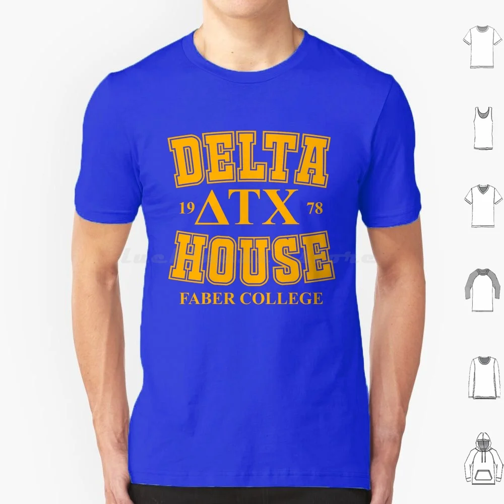Faber College Delta House camiseta 6xl algodón Cool Tee Faber College Toga fiesta Delta Tau Chi Animal House John Belushi película 70s