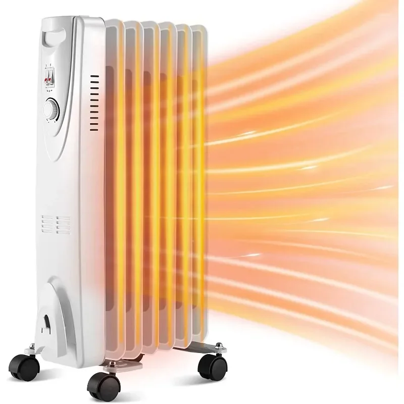 Freestanding 5/7/9/11/13 Fin Filled Heater Portable Room Radiator Filled Heater