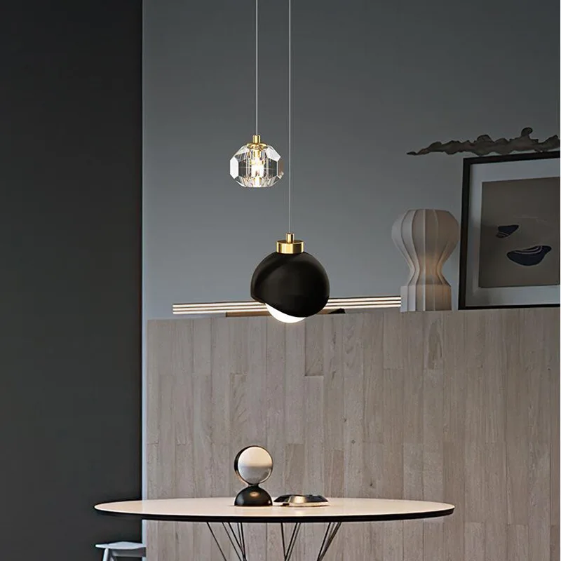 Contemporary Minimalists Pendant Lights Indoor Embellish LED Chandelier Bedroom Sitting Room Coffee House Suspension Luminaire