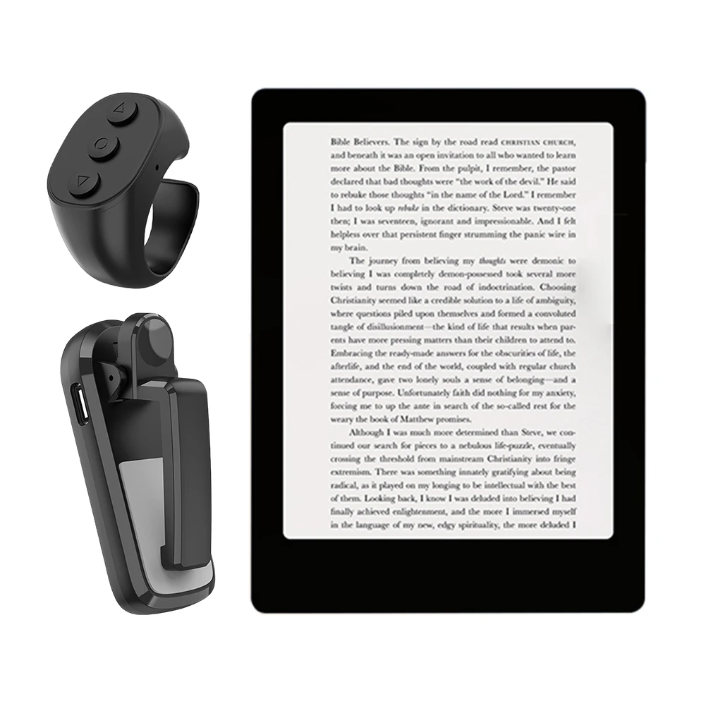 Wireless Remote Tablets Page Lightweight Multifunction Page Turner Clicker Camera Remote Clicker for E-book Clicker Accessory