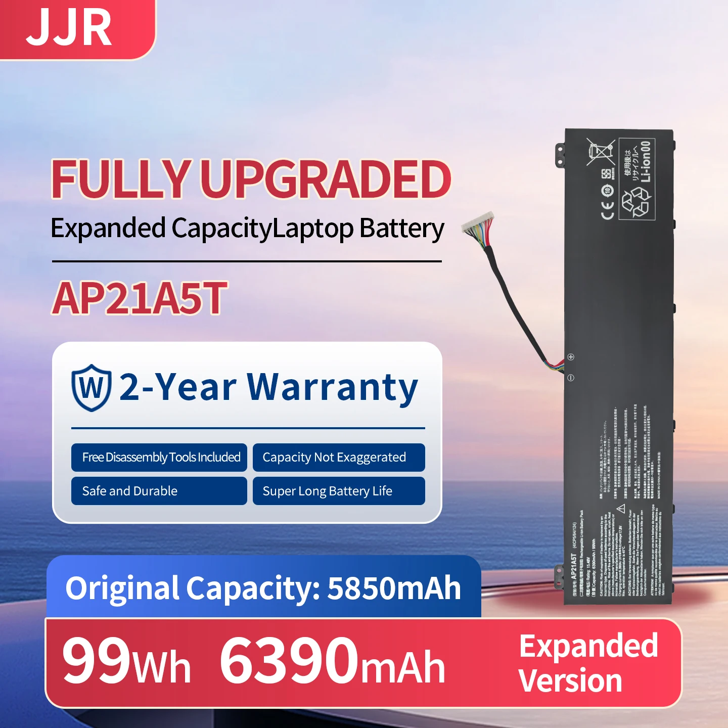 AP21A5T 6390mAh/99Wh 15.48V Higher Capacity Replacement Laptop Battery for Acer Neo16 PHN16-71 N22Q22 Predator Helios 300 PH317
