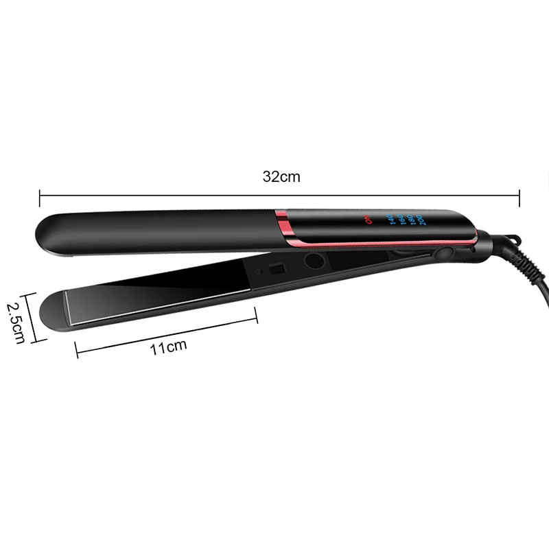Professioneller Haarglätter aus Keramik, ionisches, schnelles Aufheizen, flaches Haar, Negativ-Ionen-Eisen, LCD-Display, Haarglätter – Detail 12