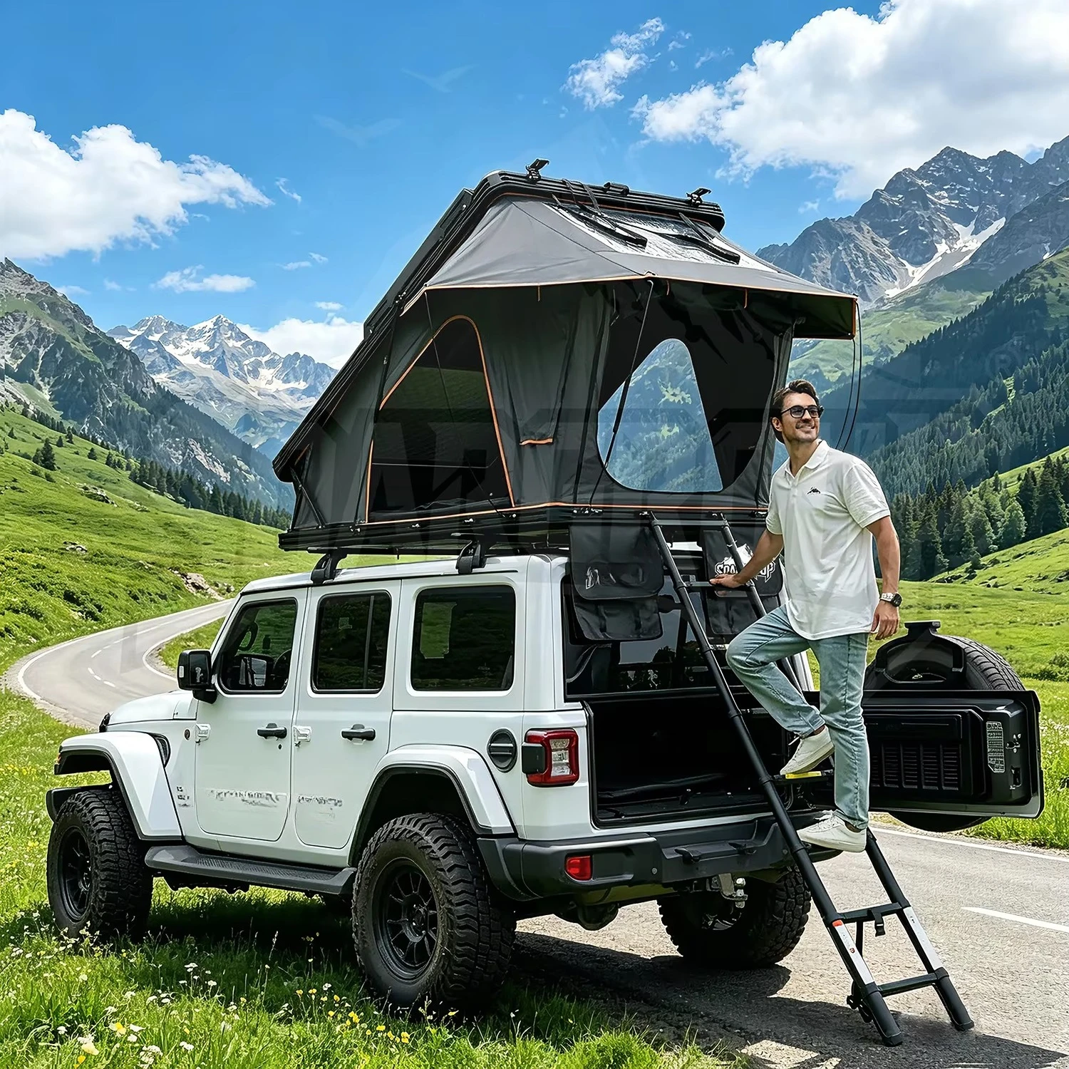 OEM Hard Shell Rooftop Tent Oxford Automatic Opening Lightweight for Offroad Camping Vehicles-Factory Direct Wholesale