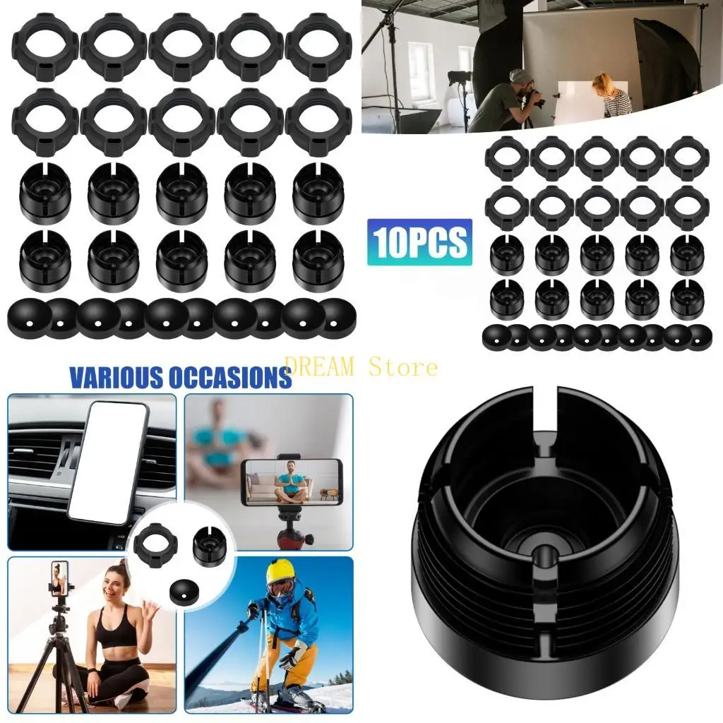 

10 Set ABS Material Car Mount Ball Joint Adapter Silicone Pad Bolt Nut Adapter best sale