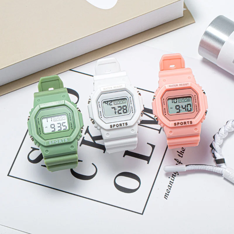 Montre de sport étanche transparente Shoous, montre électronique multifonctionnelle pour femmes, montres-bracelets à affichage numérique pour enfants