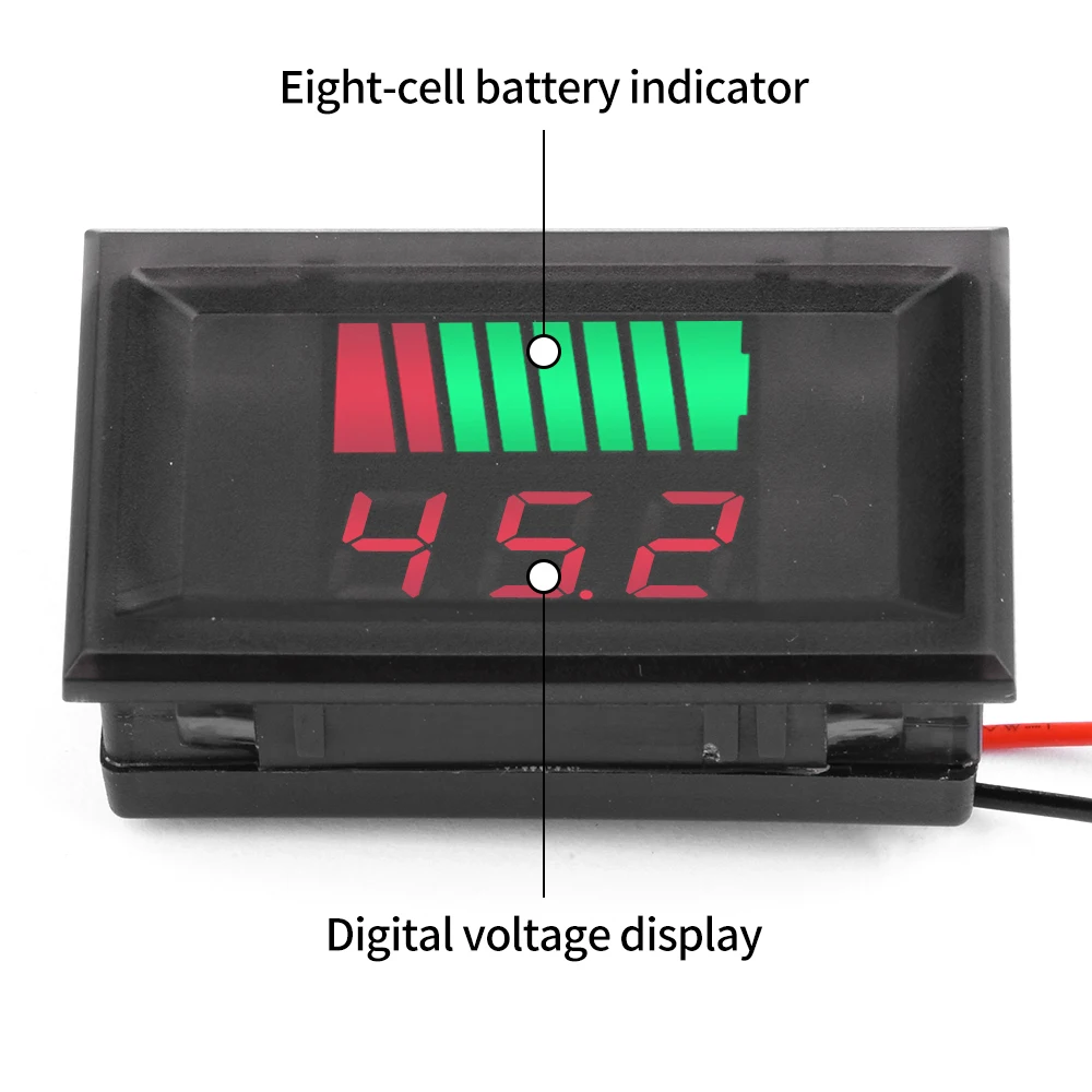 DC 6~100V Waterproof Battery Capacity Indicator Lithium Battery 2-20S Voltage Tester Electric Quantity Detector for Car Vehicle