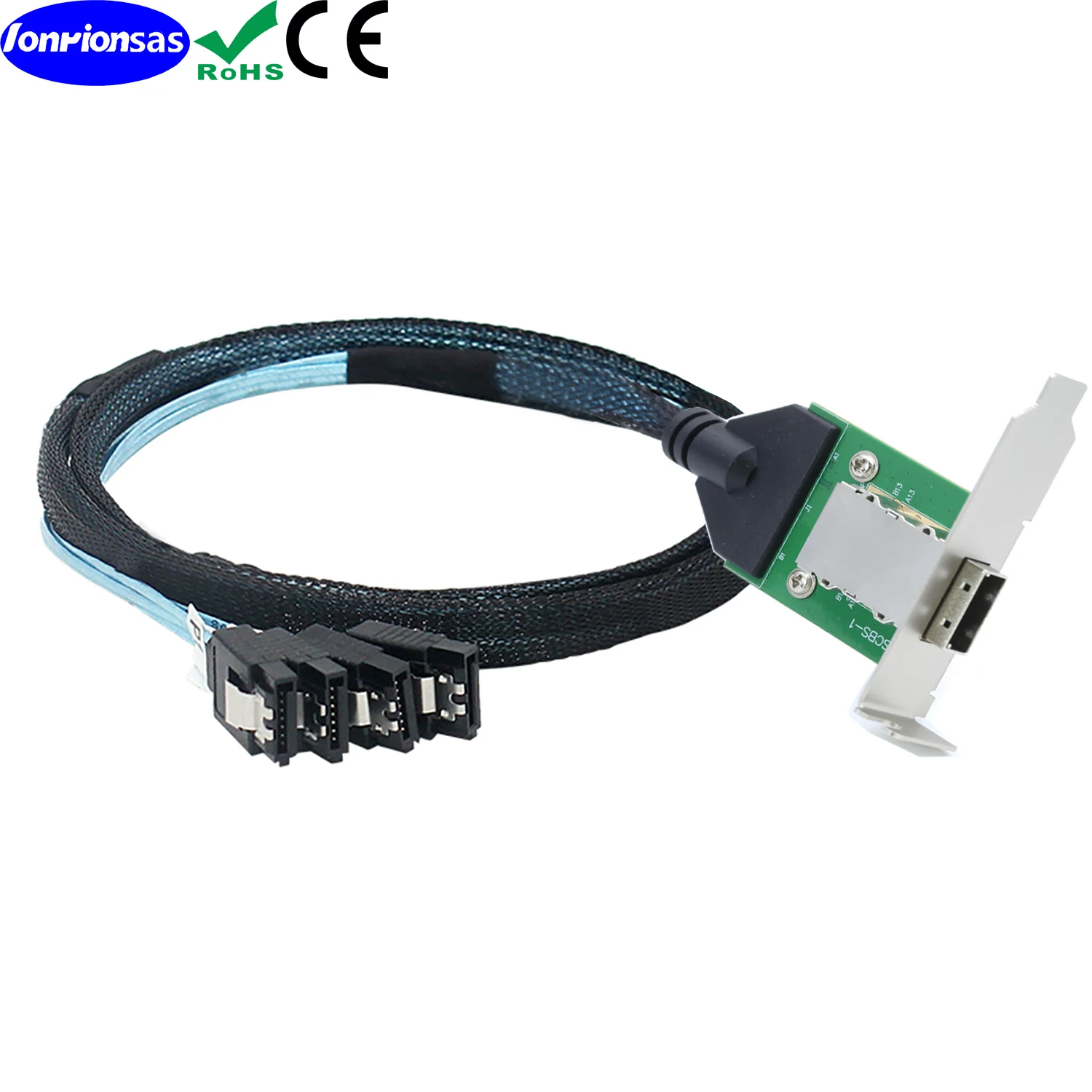 Mini SAS 26Pin SFF-8088 perempuan ke 4 SATA 7Pin kabel Wanita Target/Backplane kabel penghubung