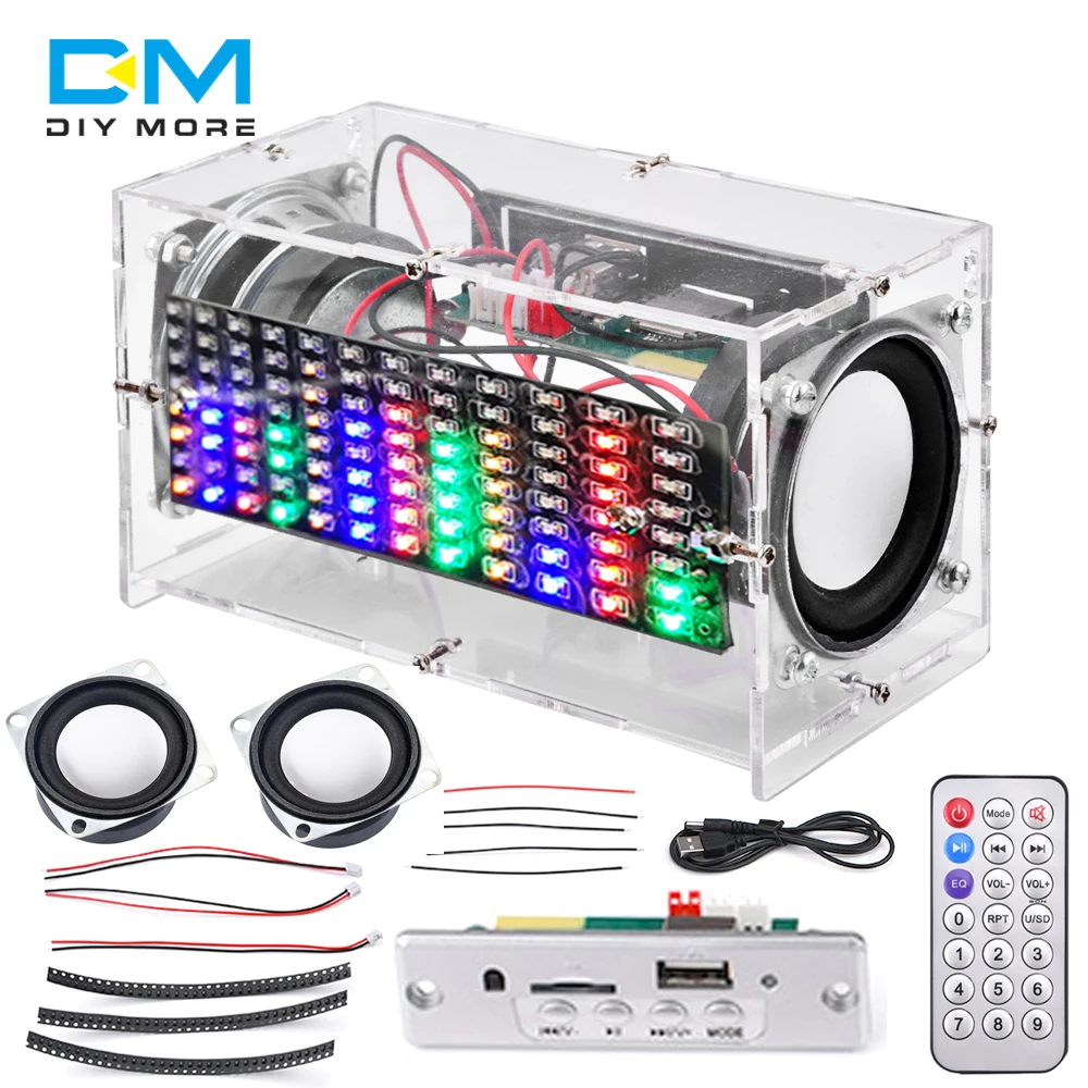 diymore DC3.7-5V DIY Bluetooth Speaker Kit Electronics Flash the lights along to the music Sound Soldering Electronic Speakers