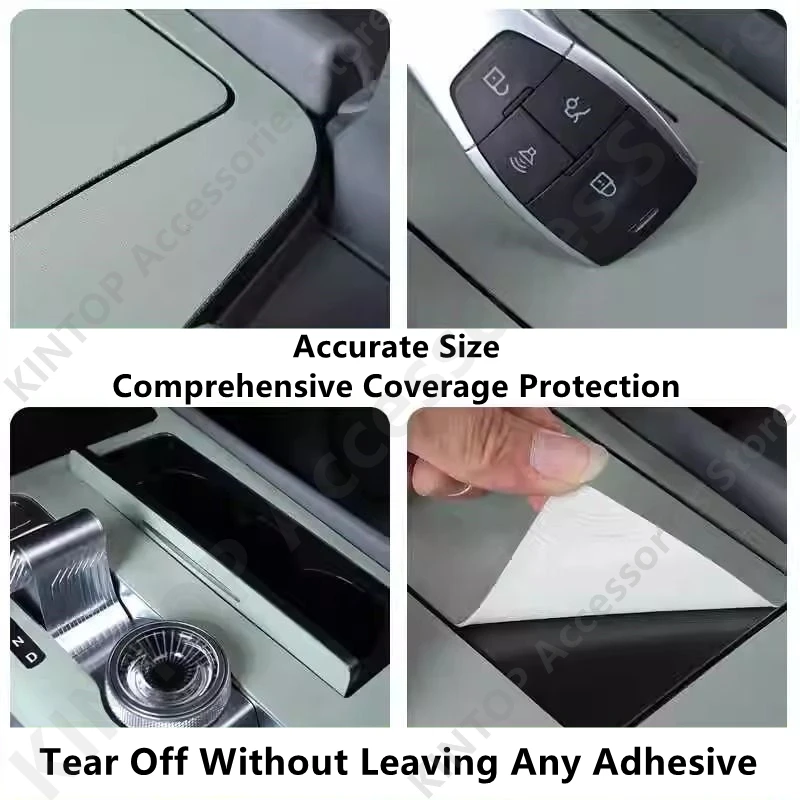 ل BAIC MOTOR BJ30 24-25 ملصق لوحة التروس الجلدية ، ملحقات حماية تعديل الديكور الداخلي المقاوم للخدش