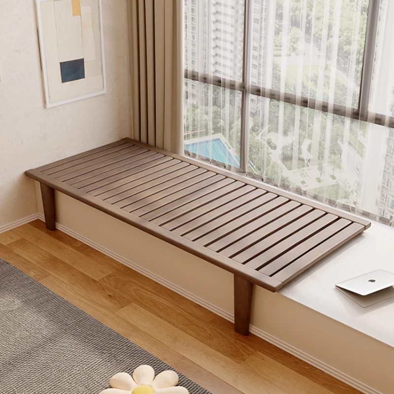 Telescopic bedstead with drawable floating window sill Reconstruction and splicing of bedroom study folding sofa bed