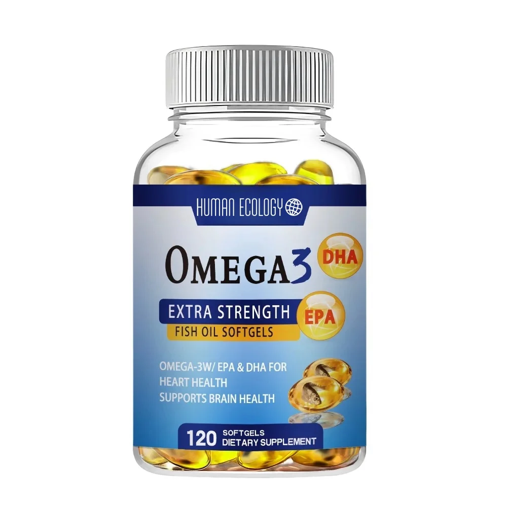 Omega-3 Fish Oil Rich In DHA and EPA, Improve Bad Mood, Relieve Stress, Strengthen The Brain, Improve Memory and Intelligence