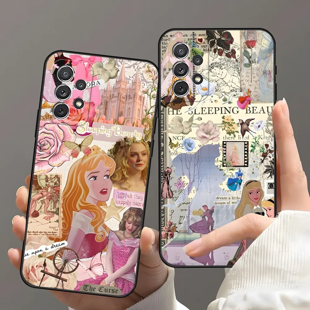 Princess Aurora Phone Case For Samsung A05 A13 A24 A23 A52 A53 A51 A14 A50 A33 A22 A31 A54 A03S A32 A21 A81 A34 Silicone Cover