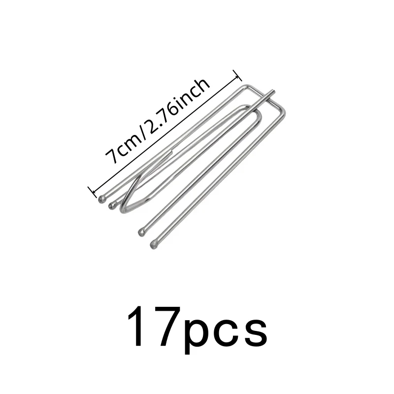 17 pcs Four Prong Curtain Clips with Creates Beautiful Pleats, ideal for Bathroom Window Panel and Living Room Curtains