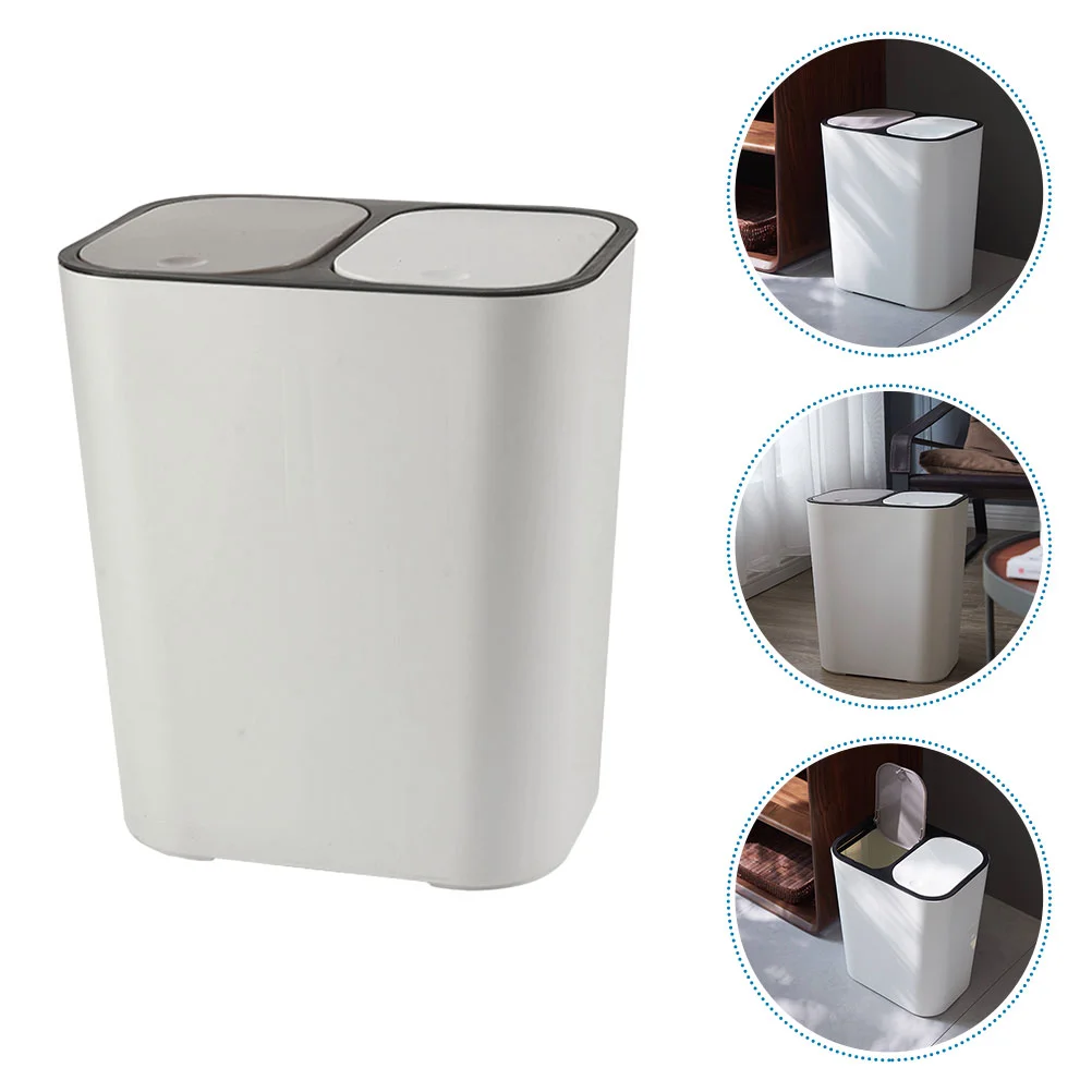 Trash Can Trash Barrel Dual Compartment Garbage Can Trash Bin for Kitchen Office waste bin dust bin trash box