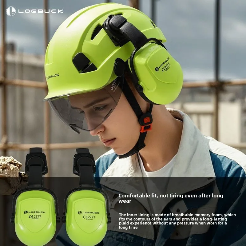 LOEBUCK Outdoor Work Soundproofing and Noise Reduction ABS Protective Earmuffs