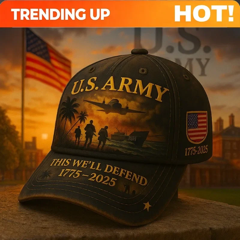 U.S. Army 250th Anniversary Cap 1775-2025 - Veteran Tribute Collectible With Army Badge Suitable For Parades, Veterans Day