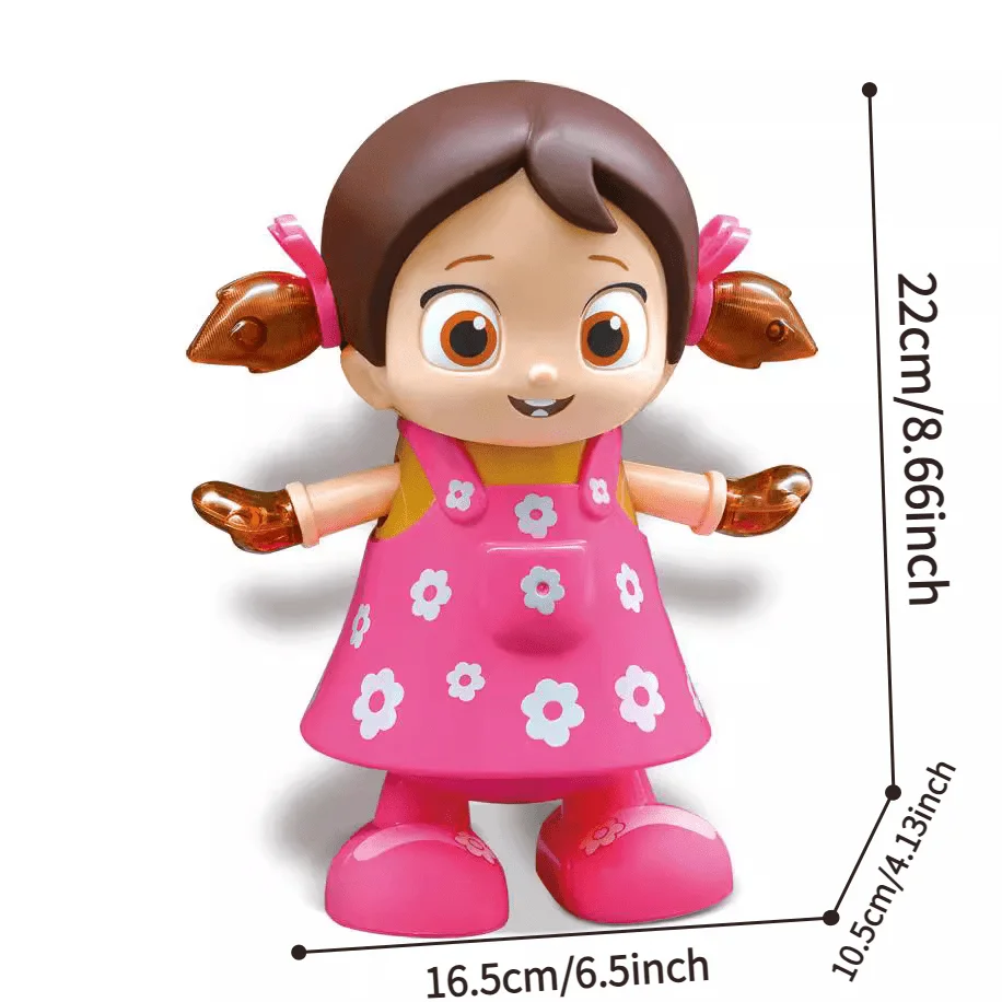 ダンシングガールアクションフィギュア：音楽と光、歌う/踊るロボット - 男の子、女の子、子供向けのクールで安いおもちゃ、クリスマスプレゼント