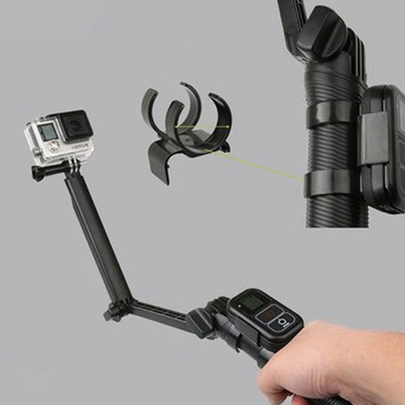 Lock Holder Selfie Stick Clamp Durable Remote Control Clip Mount Action Camera Accessories