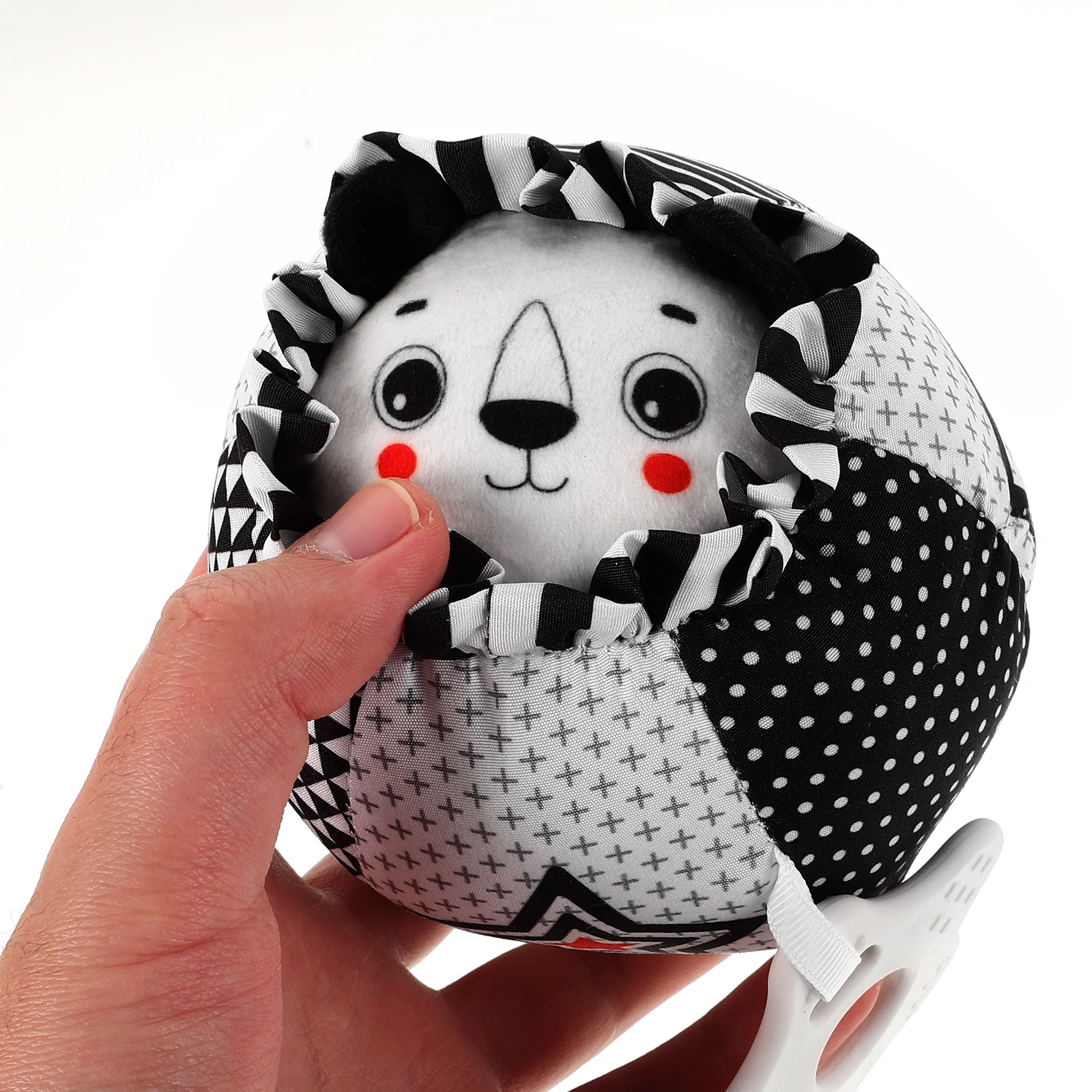 Leone Baby Grabbing Ball Neonati Prima educazione Tessuto morbido Tag sensoriali tattili Sonagli Tummy Times Passeggino