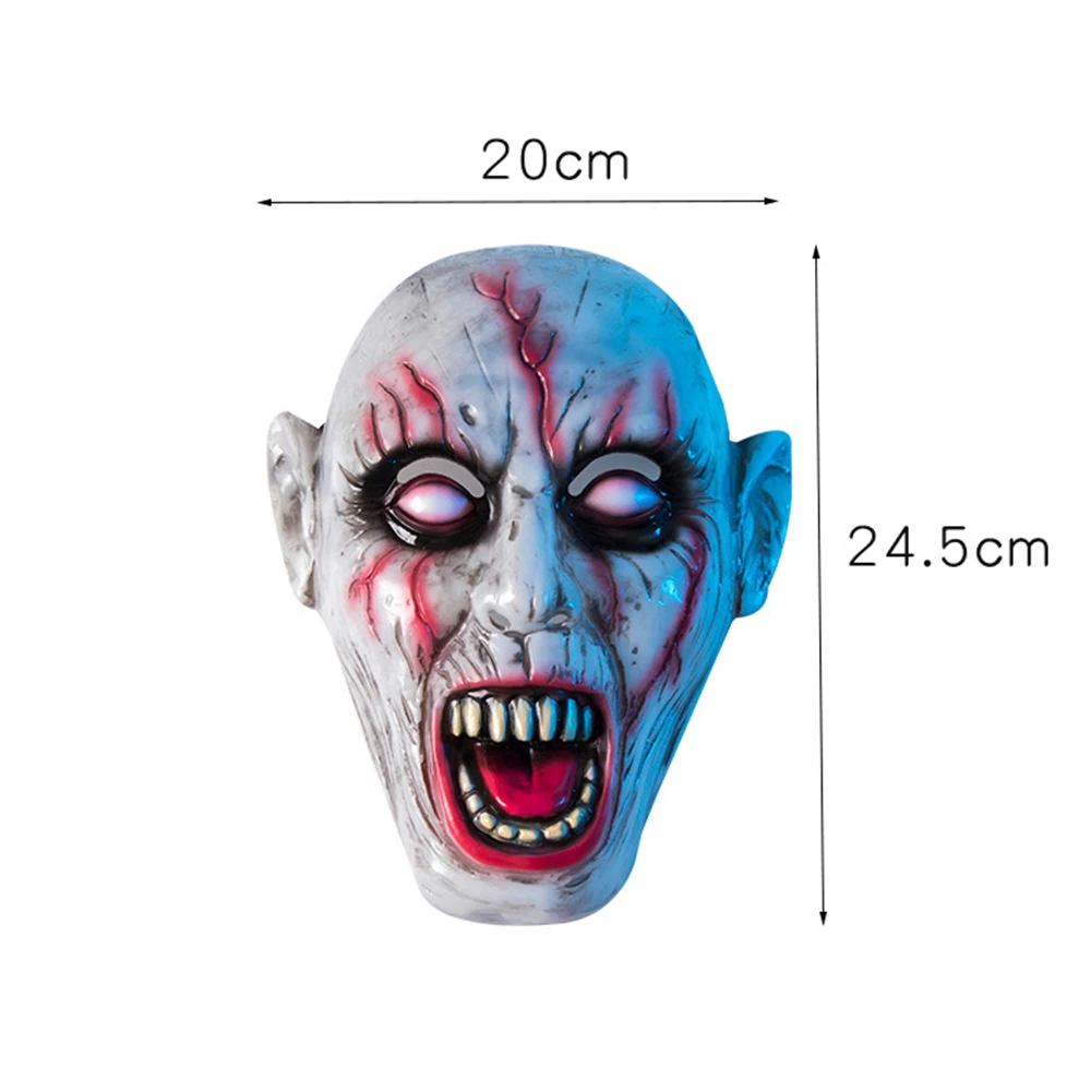 Bloody Zombied Mask White Eyed Ghost Masks Full Face Mask Scary Horror Horrific Demons Monsters Masks Halloween Party Cosplay