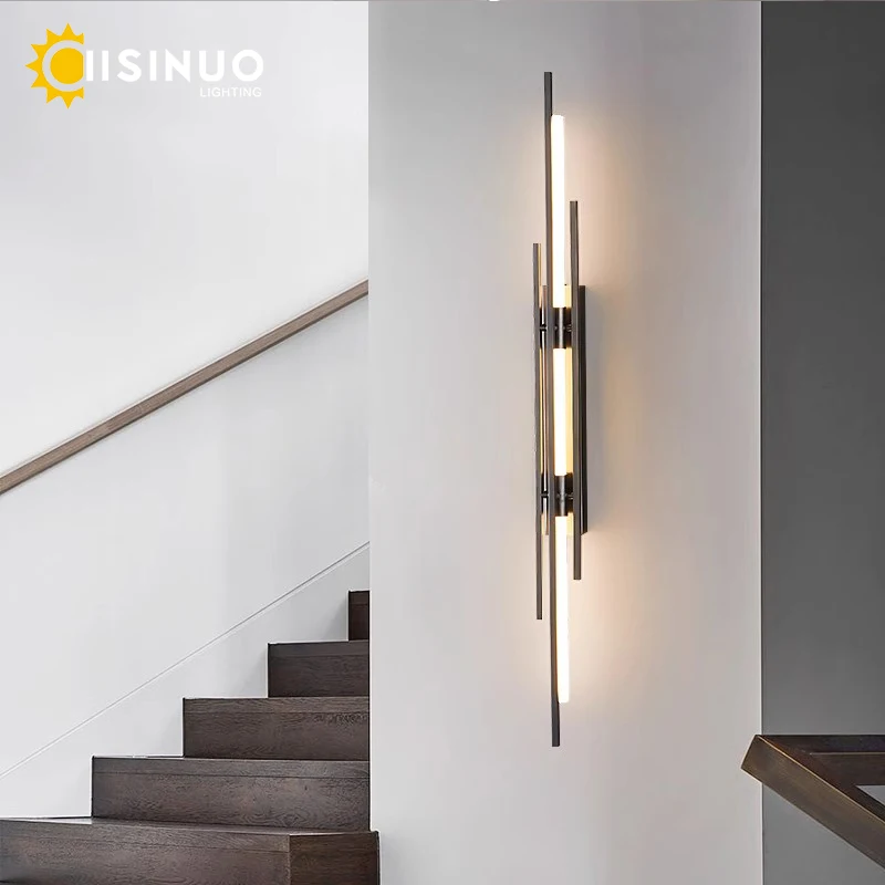 Minimalist LED Long Liner Wall Light Fixture Bedside Lighting Wall Mounted for Living Room Dining Room 85-240V Staircase Sconces