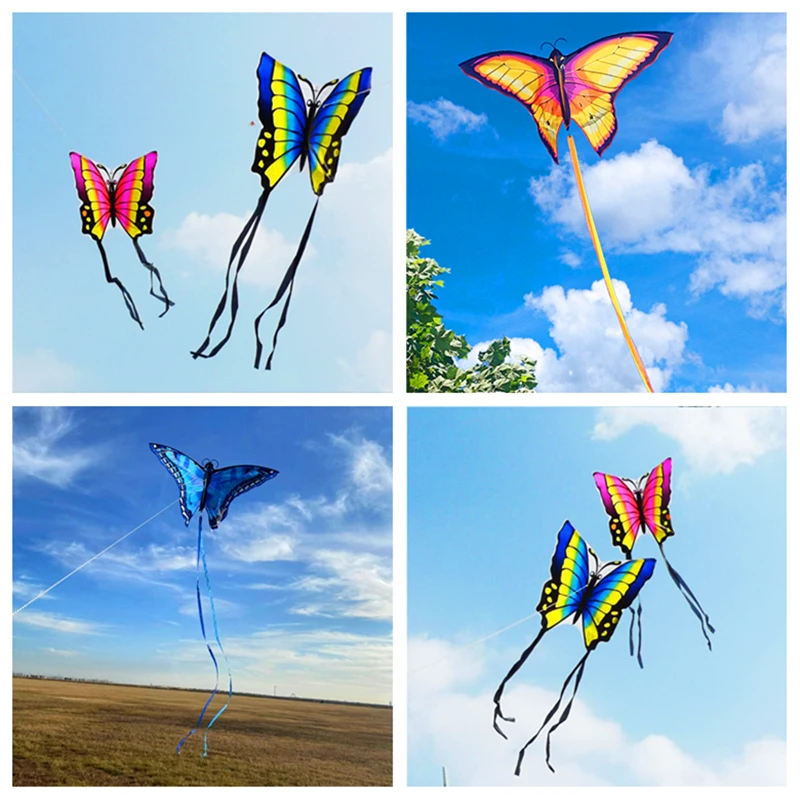 Free Shipping Butterfly Kites for children kites string line ripstop nylon kite fabric animated kites bird outdoor fun diamond