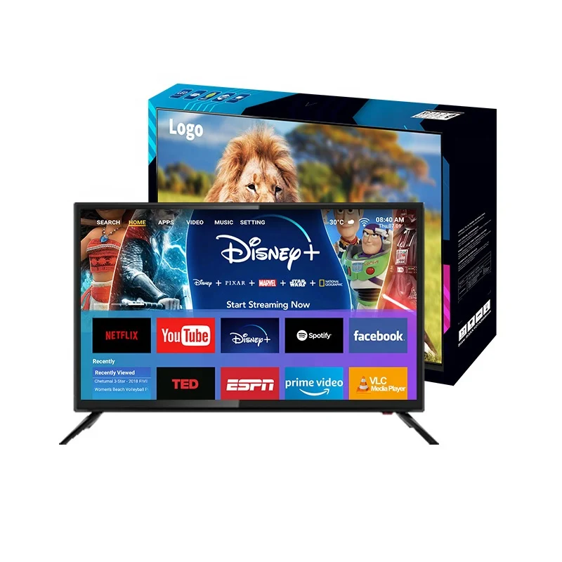 

24 Inch HD Smart TV Display 32 40 42 43 46 55 60 Inch LED LCD Smart TV With T2S2