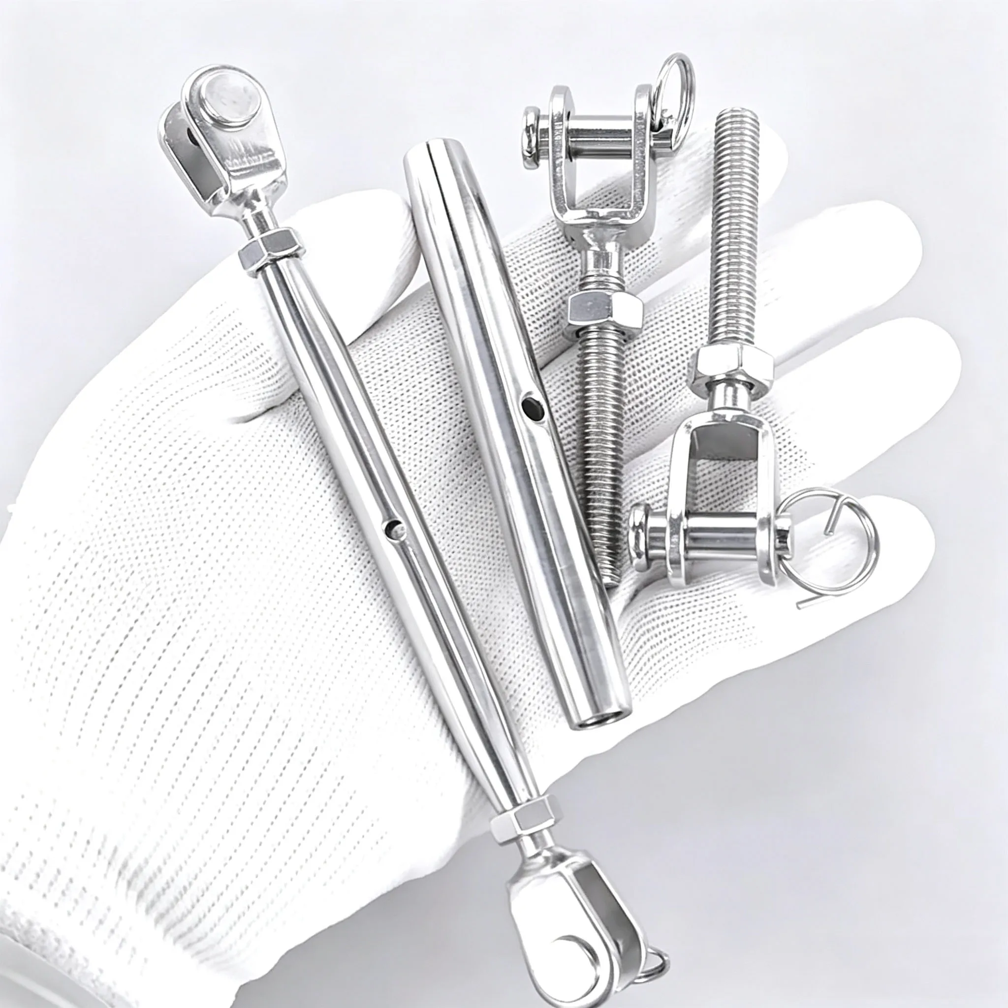 

Closed Body Swage Type Turnbuckle SUS304/SUS316 Stainless Steel Wire Cable Tensioner Adjuster M5~M24 1~4PCS Optional