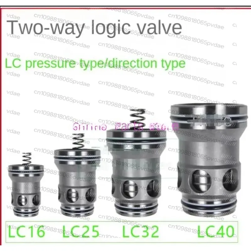 LC16 25 32 40 Two-way Logic Valve Hydraulic Cartridge Spool Plug-in Overflow Valve Oil Pressure