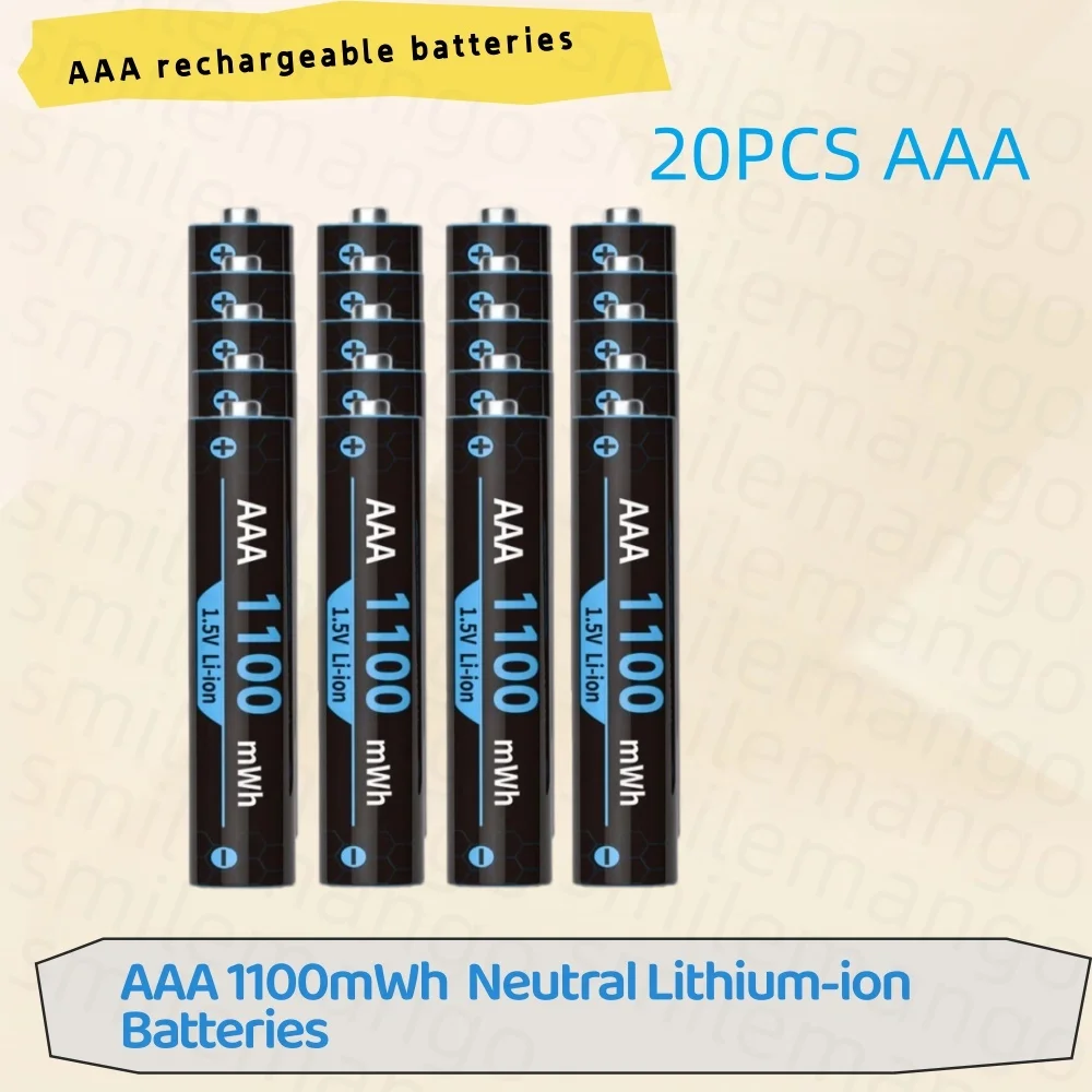 1.5V Oplaadbare Lithium Batterij AA 4255mWh/AAA 1100mWh Batterijen Hoge Capaciteit 1.5V Batterij voor Muis Afstandsbediening