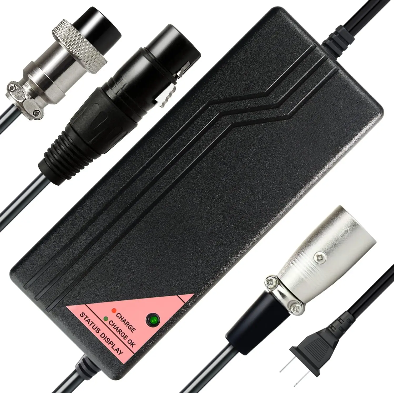 

Умное зарядное устройство 24 В, 5 А для литиевых аккумуляторов для скутеров LiFePO4 | XLR штекер/линейный гнездовой разъем