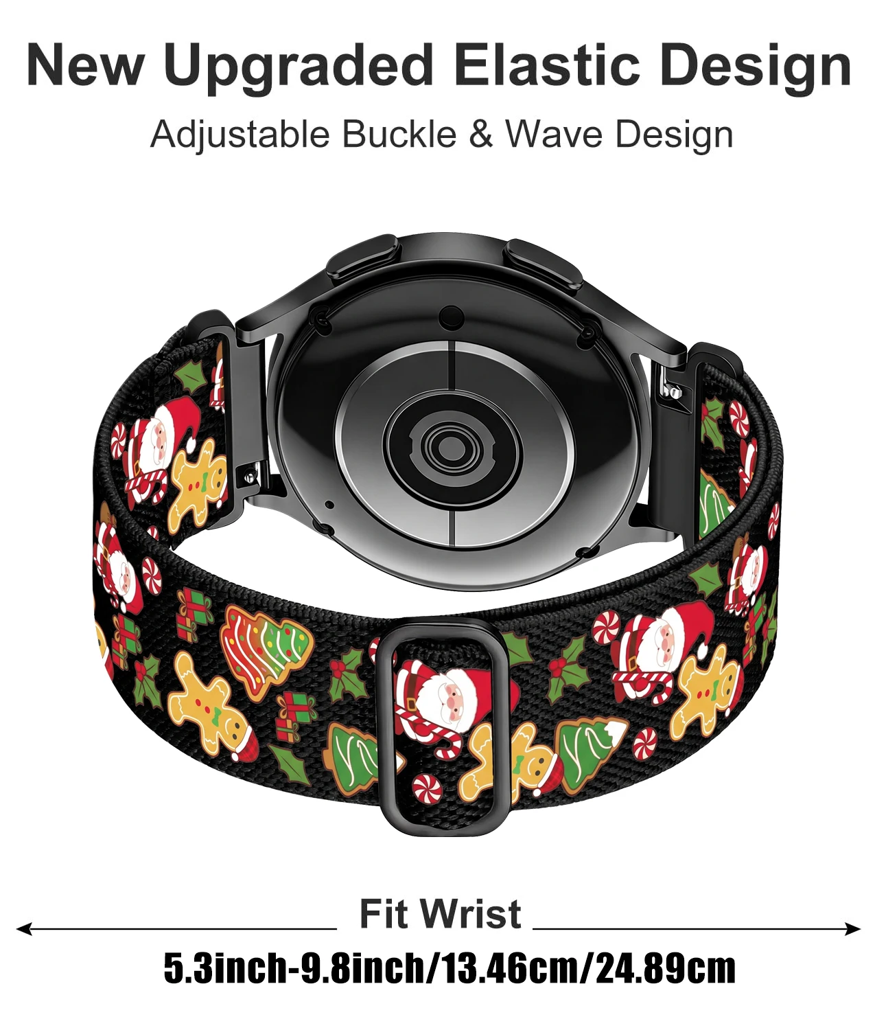 20mm Christmas Braided Nylon Watch Band For Samsung Galaxy watch 7 6 Classic 5 Pro 4 44mm 40mm Ajustable Strap