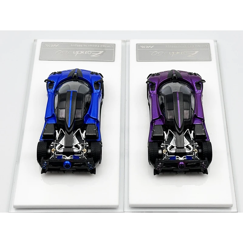 HKM In Stock 1:64 Zonda 760 LH Openable Hood Diecast Diorama Car Model Collection Miniature Toys