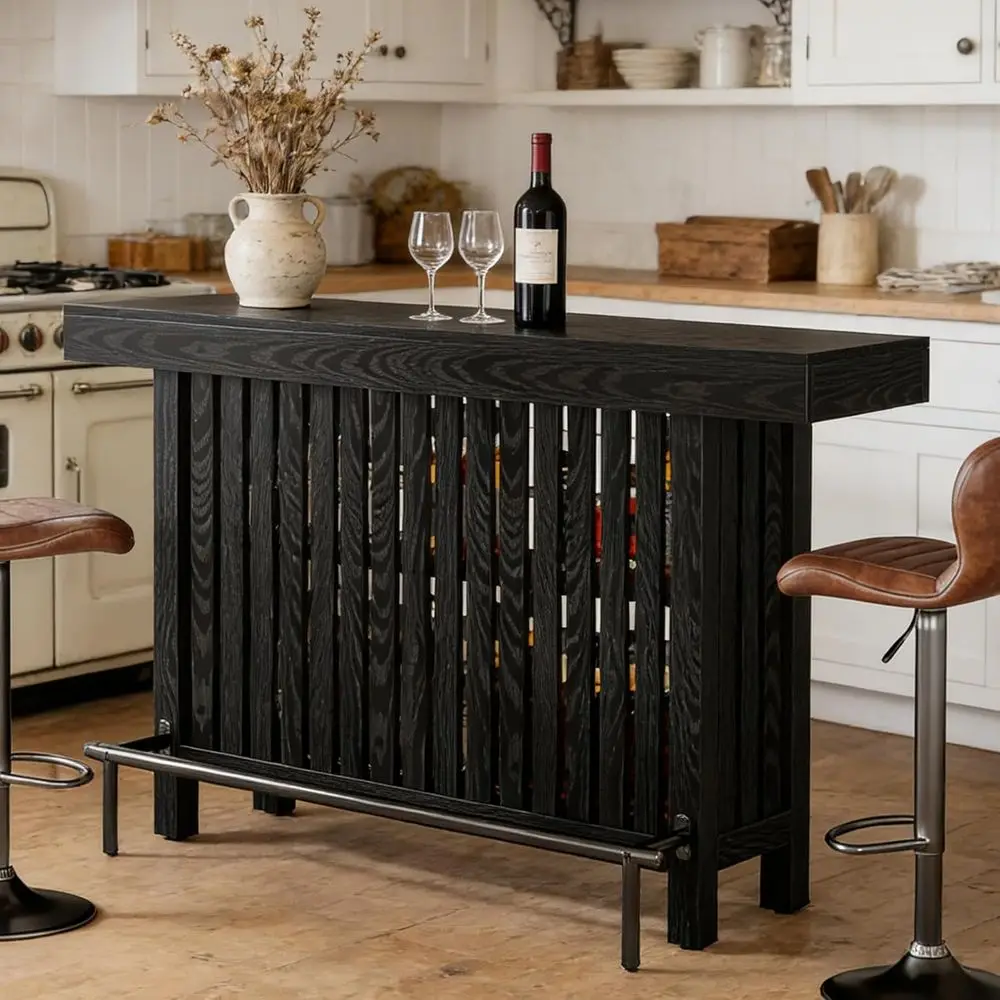 

Стол для отдыха на открытом воздухе, 63-дюймовый домашний барный стол с 2-уровневым хранением, 42-дюймовый стол-стойка для паба или кухонный остров, для гостиной