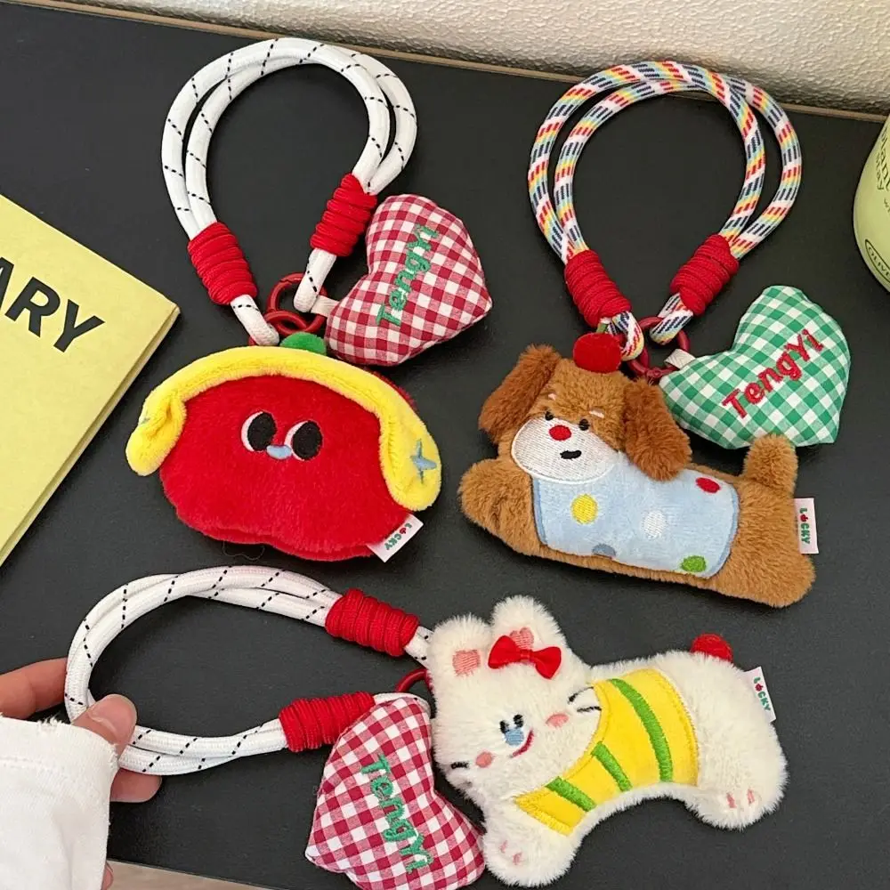 

Soft Bear Plush Doll Keychain Plushies Doll Collection Cute Animal Plush Keychain Lightweight Rabbit Plush Keyring Pendant