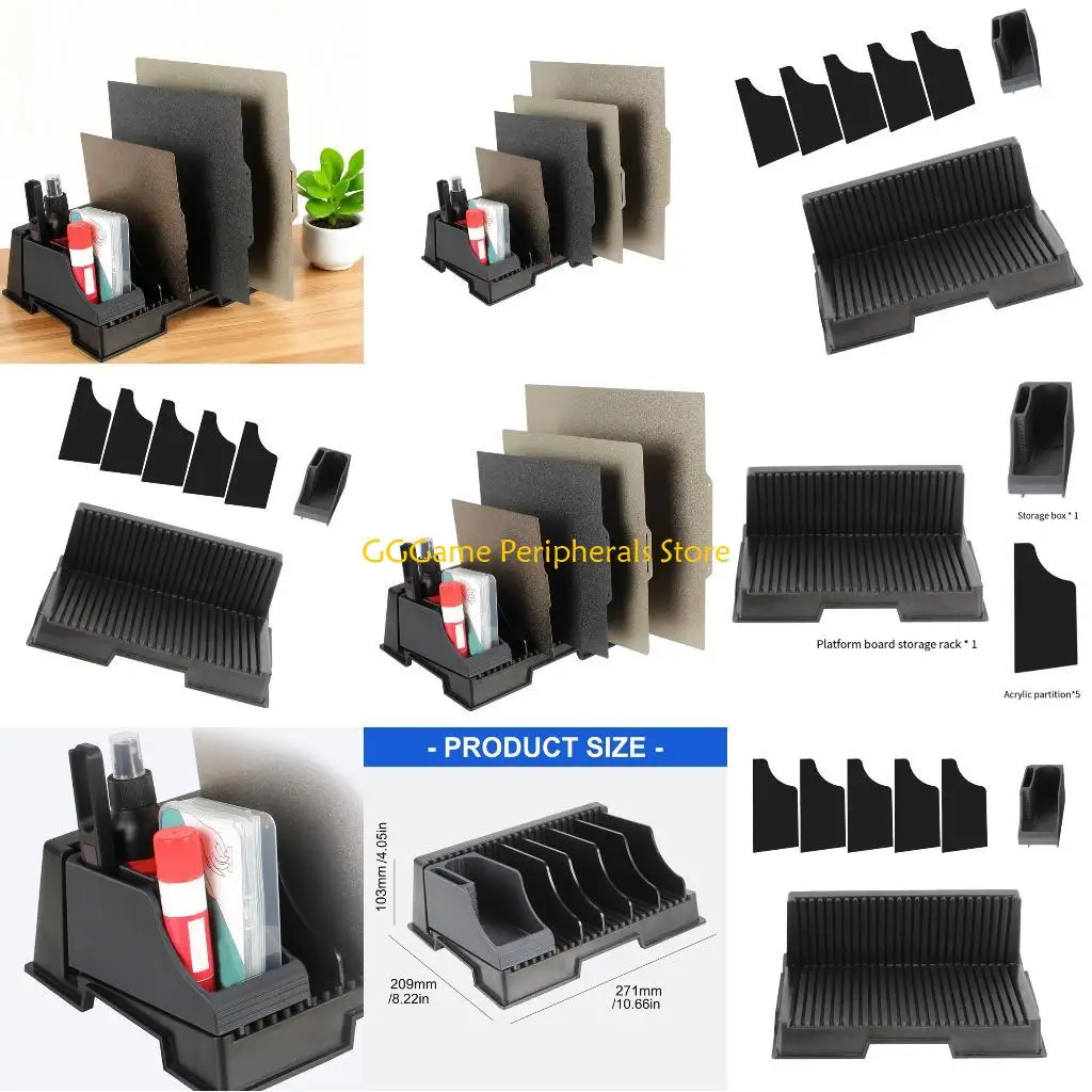 

U55B Space Saving Build Plate Holder System Includes Removable Container and Dividers