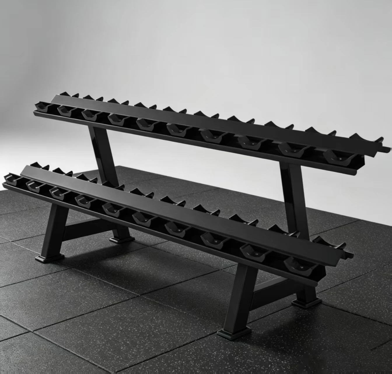 2026 Two Layer Storage Display Gym Equipment Dumbbell Rackpromote sales