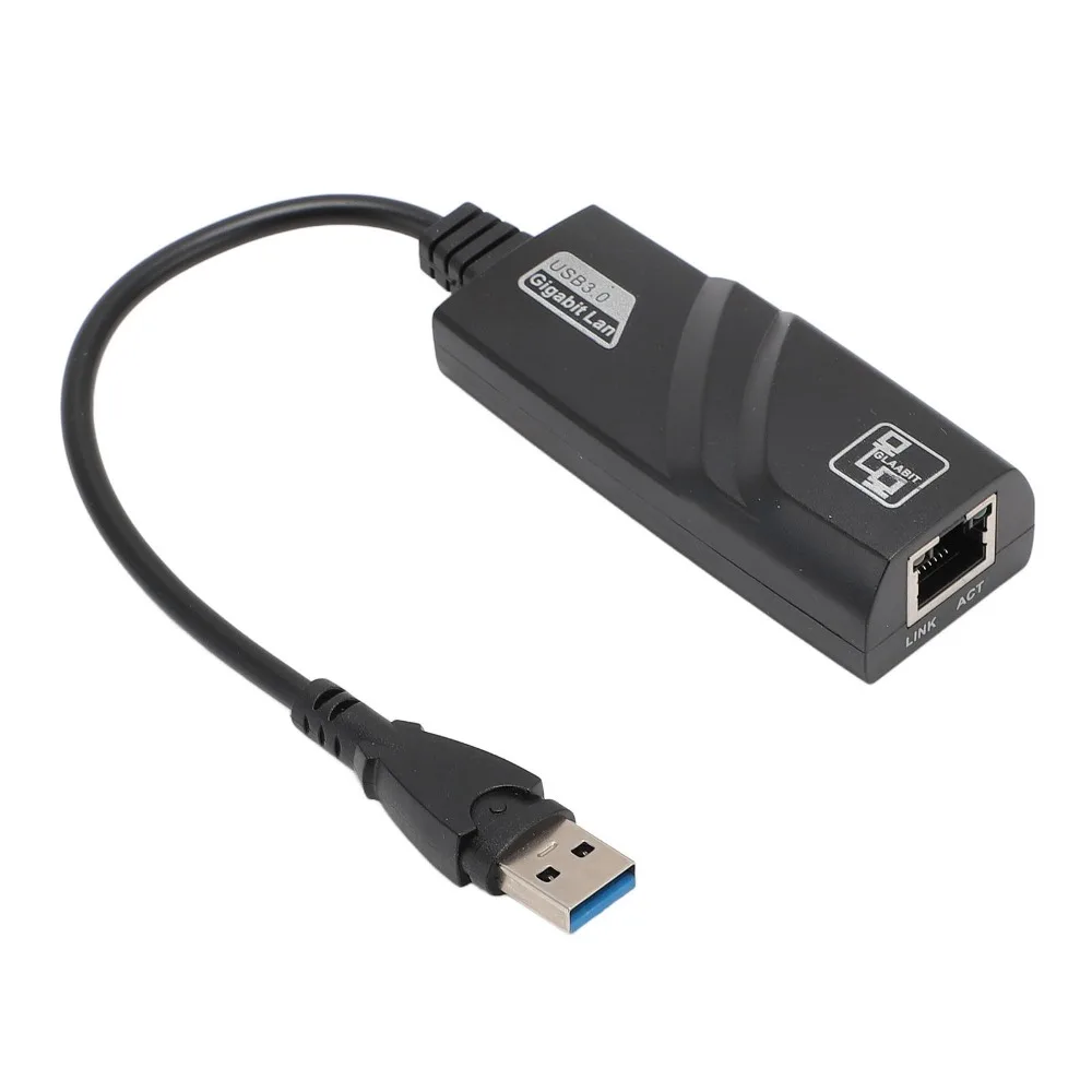 

Практичный сетевой адаптер USB 3.0 со скоростью 10/100/1000 Мбит/с, портативный адаптер RJ45 LAN, адаптер USB-Ethernet для офисной сети, функция Plug and Play