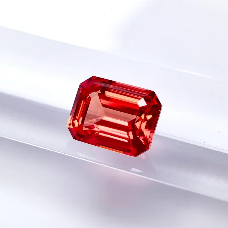 emerald-cut-lab-grown-sapphire-sunset-red-color-for-diy-charms-for-jewelry-making-with-certificate-factory-wholesale-price