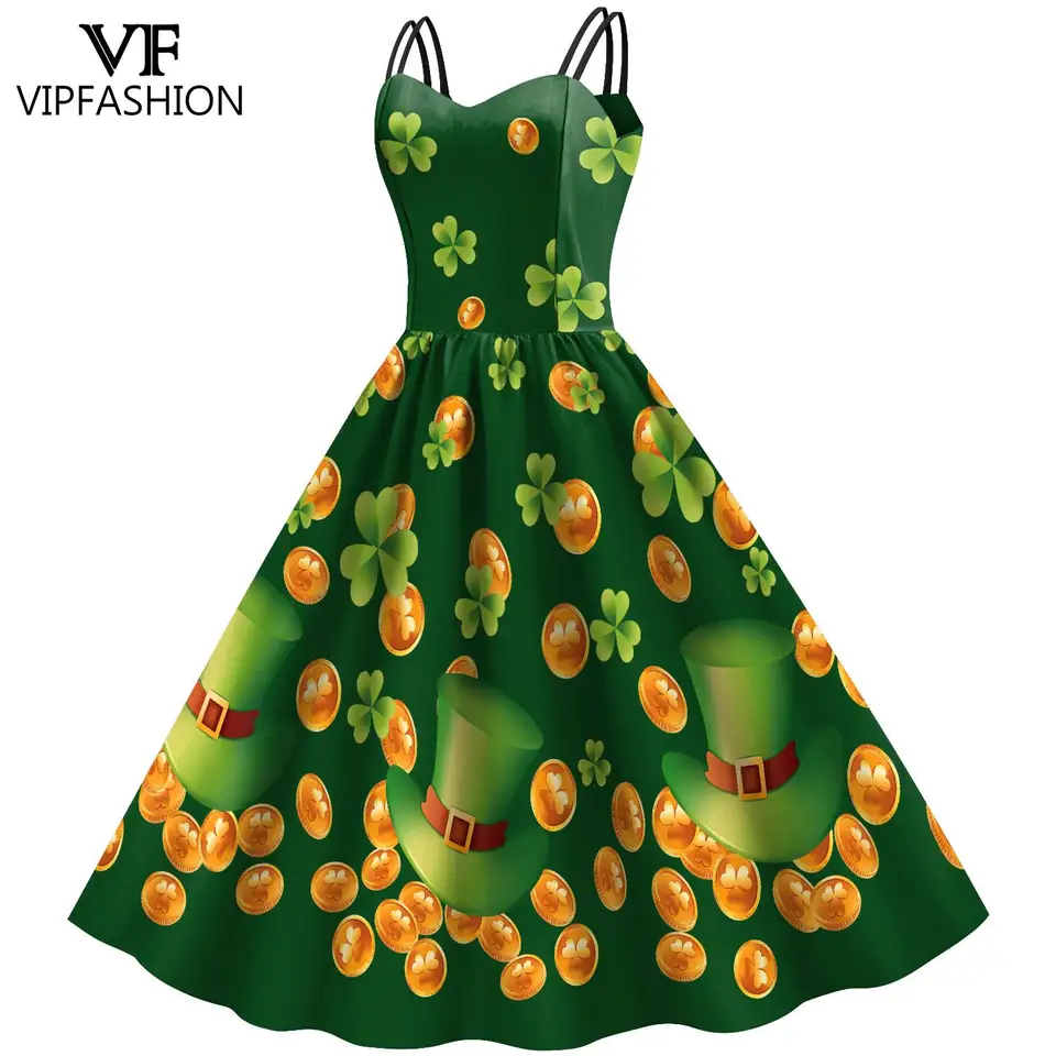 VIP FASHION St. Patricks Day Dresses for Woman Green Holiday Cosplay Costume Sleeveless Sexy Slip Dress Girl Elegant Streetwear - AliExpress 200000532 VIP FASHION St. Patricks Day Dresses for Woman Green Holiday Cosplay Costume Sleeveless Sexy Slip Dress Girl Elegant Streetwear - AliExpress 200000532