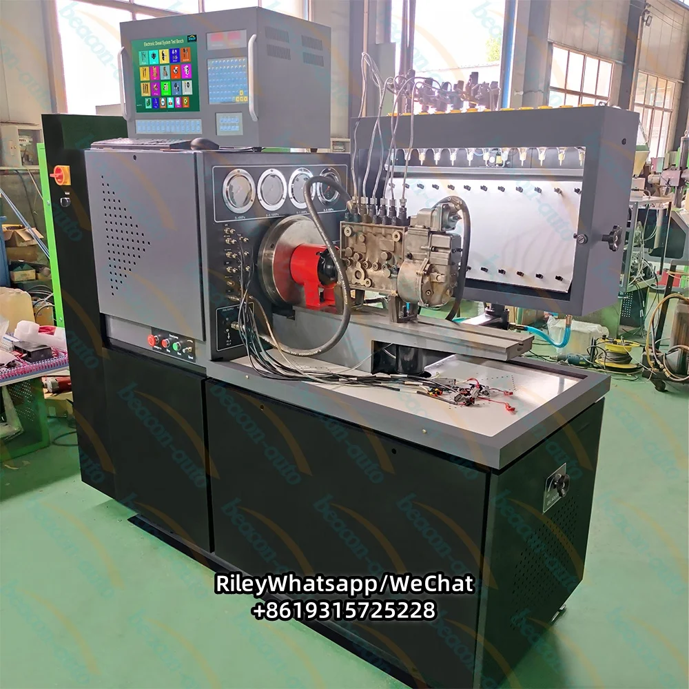 Banc d'essai de pompe mécanique Euro II à 12 cylindres CRS900S, mesure du capteur de débit du cylindre, Test de pompe à rampe commune