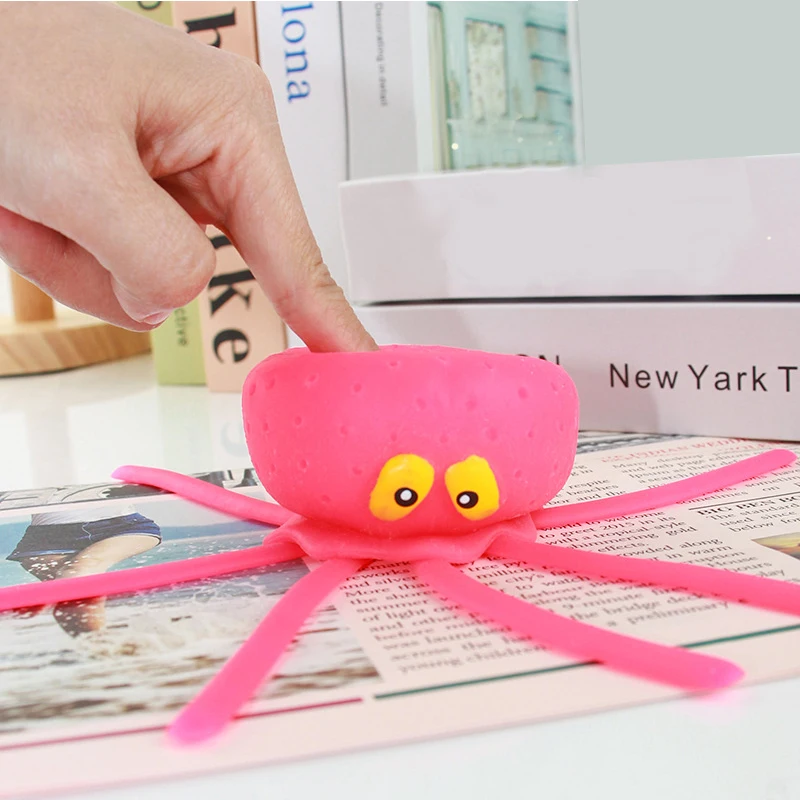 Baby Bath Toys Sponge Water Absorbing Octopus Squeezing Stress Relief Toys Summer Swimming Play Water Toy for Children