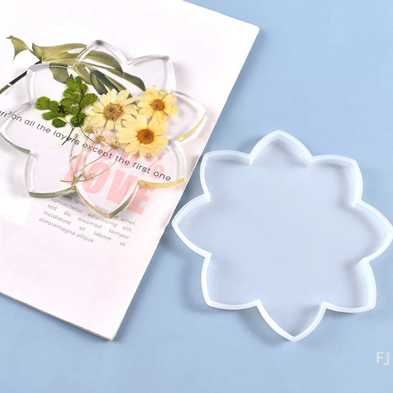 

[YU]Crystal Epoxy Resin Lotus Coaster Silicone Mold DIY Craft Mat Pad Making Tool