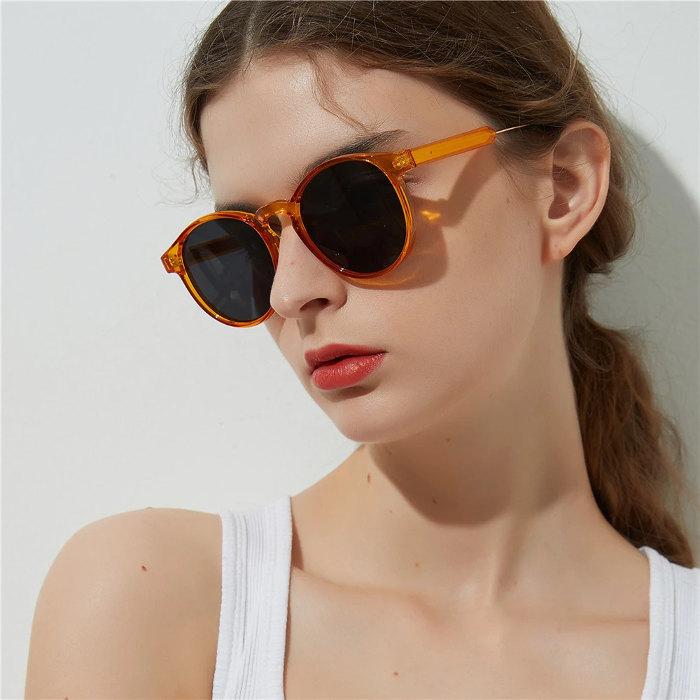 VIVIBEE-Lunettes de soleil carrées transparentes gothiques vintage pour femmes et hommes, lunettes de soleil rondes des années 90, produits