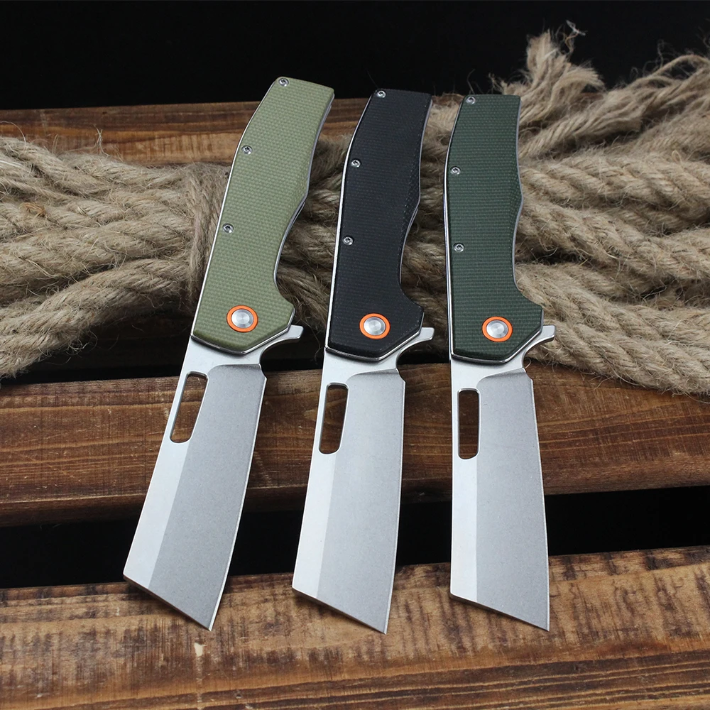 

Tunafire Pocket Folding Knife D2 Blade Micarta Handle Portable Outdoor Camping Hiking knife EDC Multi-tool Kitchen Knives