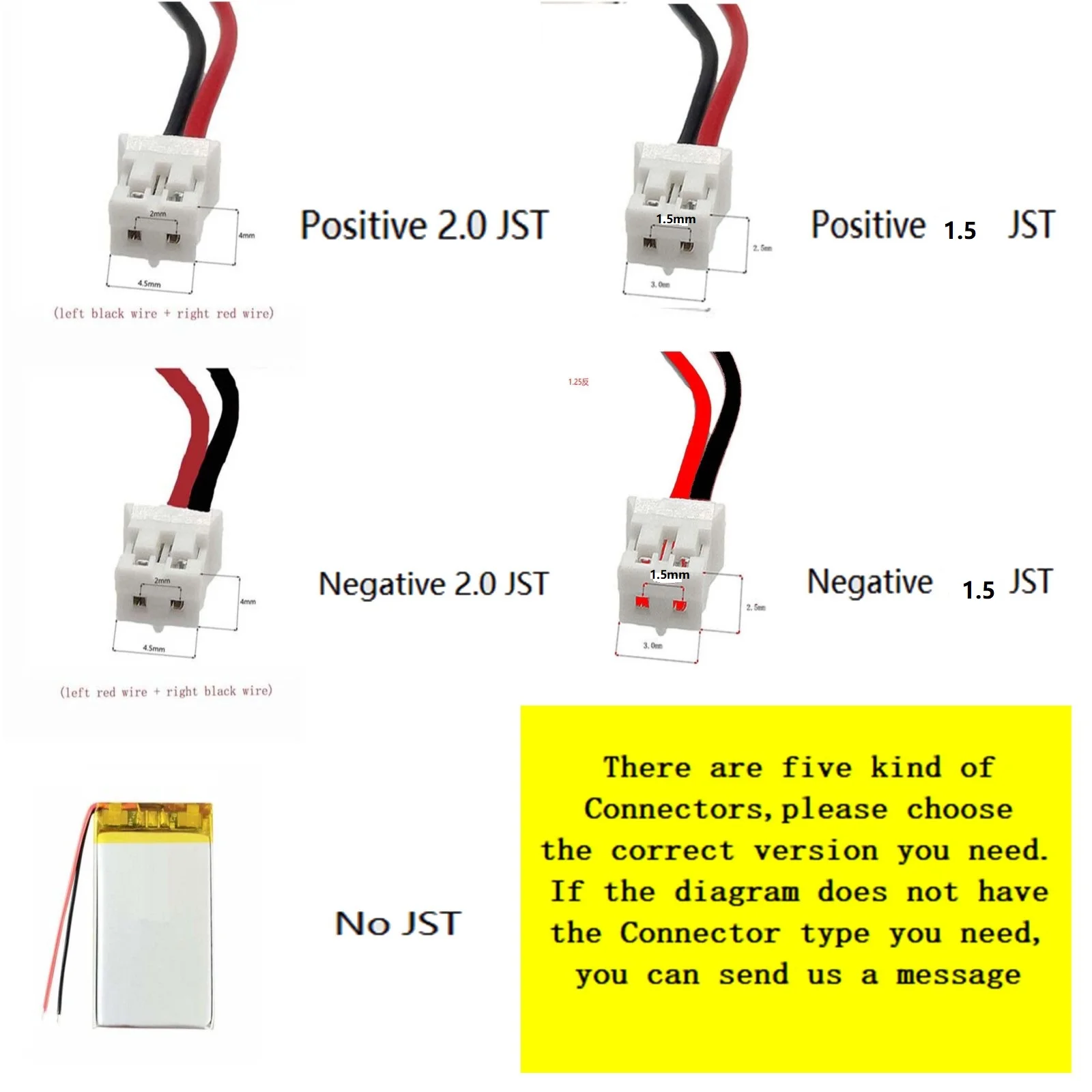 1pcs 403048 3.7V 600Mah Li-ion Polymer Battery 1.5 JST Negative Terminal For MP4 CAMERA POWER BANK MP3 GPS MOBILE POWER