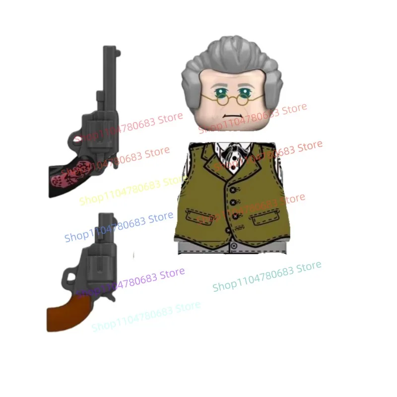 MOC Bausteine Mini-Figur Western-Jäger Zubehör Montagemodell Trendiges Sammlerstück Geschenk für Hobbyisten